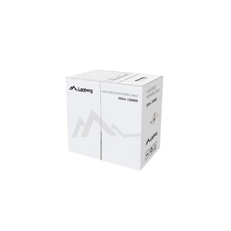 LANBERG CABLE UTP CAT.5E 305M WIRE CU GRAY FLUKE