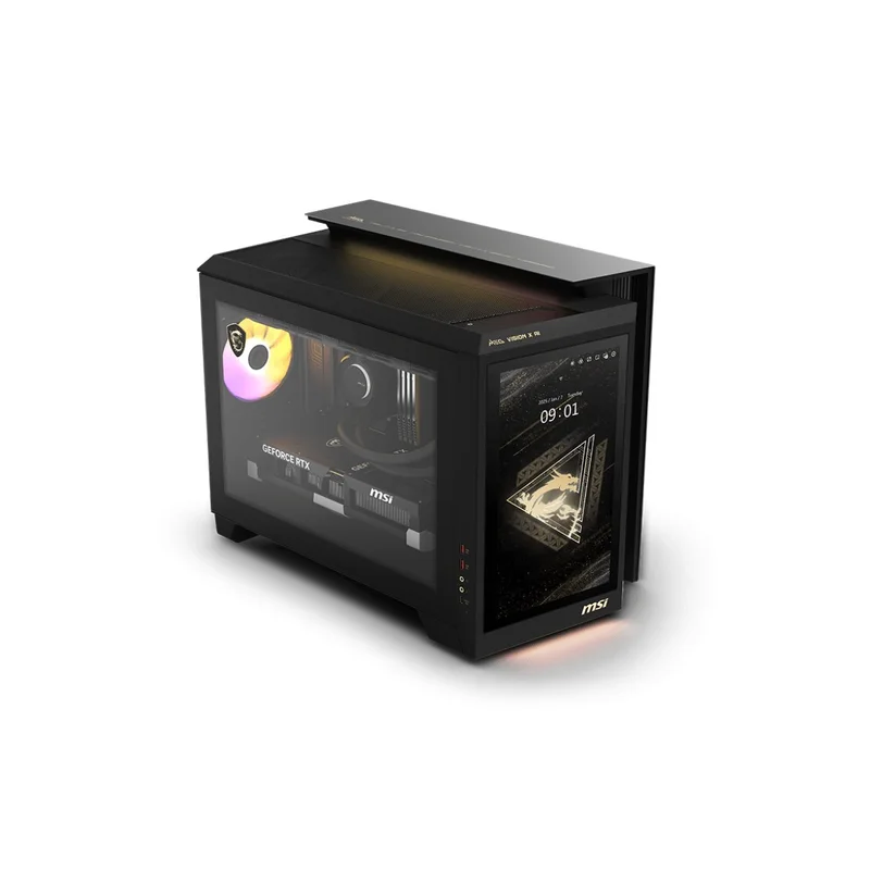 MSI MEG Vision X AI 2NVR7-290EU Intel Core Ultra 7 265K 64 GB DDR5-SDRAM 1 TB SSD NVIDIA GeForce RTX 5070 Ti Windows 11 Home Desktop PC Black