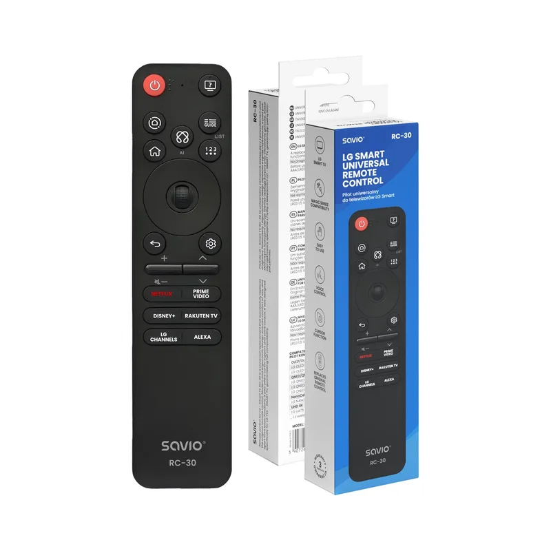 Savio RC-30 remote control IR/Bluetooth Press buttons