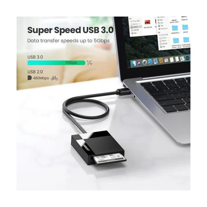 Ugreen CR125 card reader USB Black